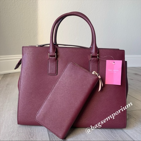 Kate Spade LG Leather Cameron Satchel Wallet Set - Picture 4 of 8